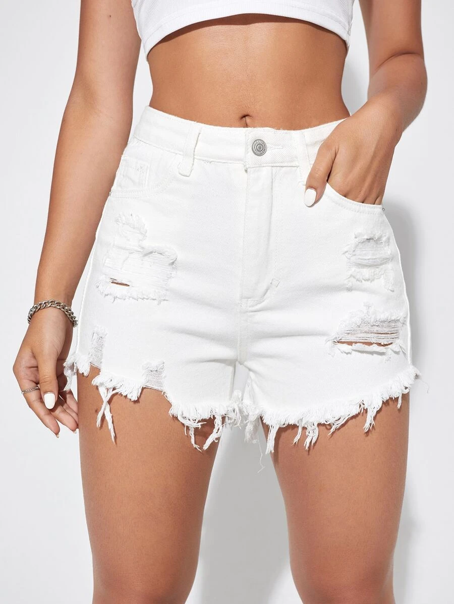 Short jean blanco